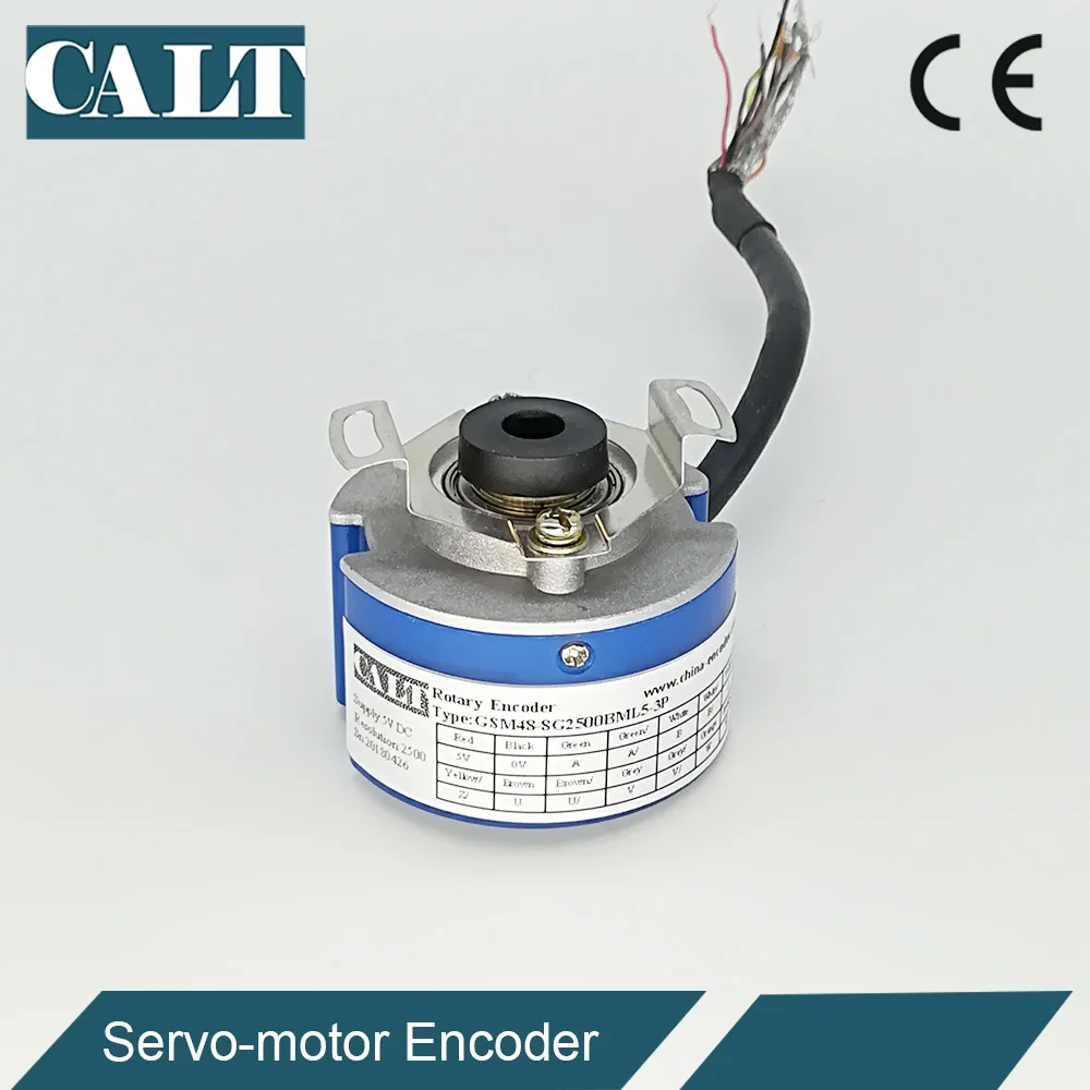 GSM48 Servo Motor Hollow Shaft Encoder 6 poles 2500ppr replace for