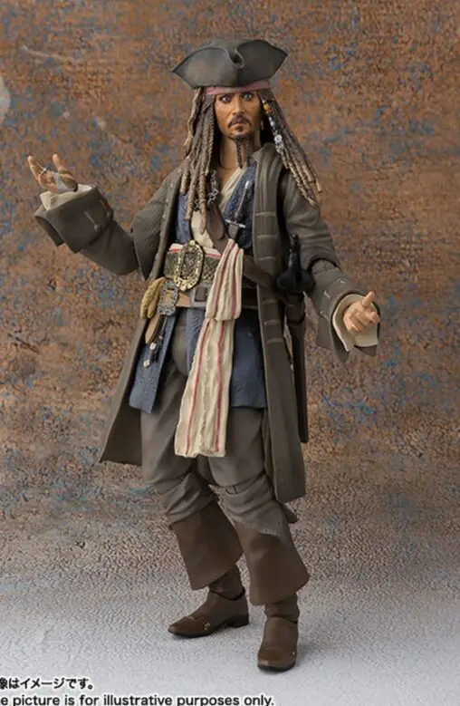 Figura di azione Pirati dei caraibi capitano Jack Sparrow SHF giocattolo