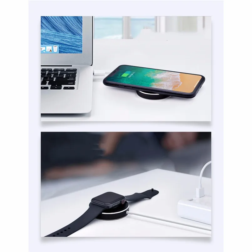 Mini 3 In 1 Wireless Charger ForiWatch For iPhone For Airpods Aluminum Alloy Fast Charging AirPower Wireless Charger 40AP812