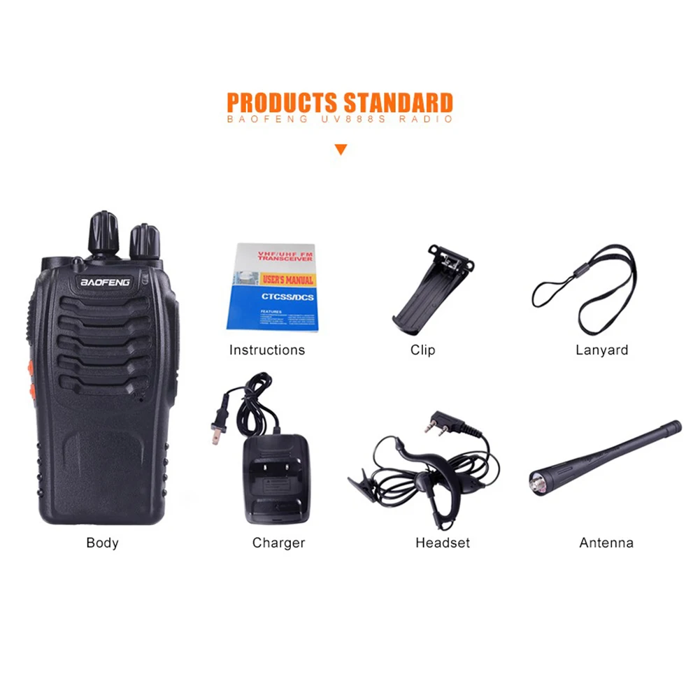 Baofeng BF-888S рация Pofung UHF 400-470MHz 16CH двухстороннее CB радио