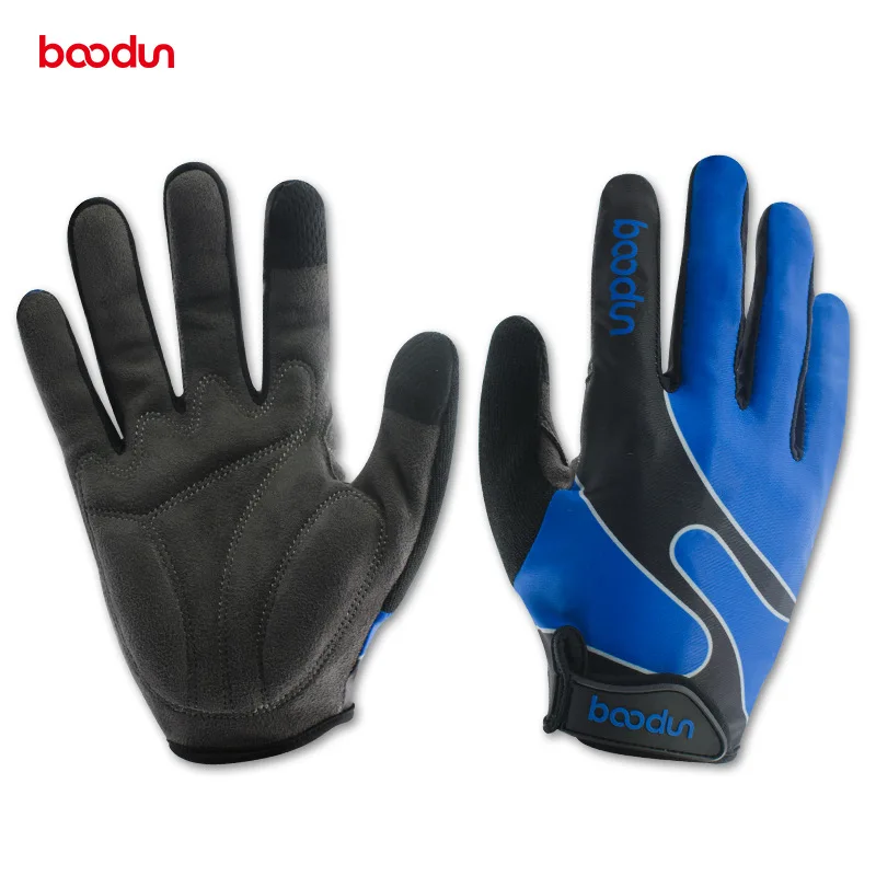 Дропшиппинг, унисекс, перчатки для велоспорта, мужские, женские, MTB, шоссейные, велосипедные перчатки, сенсорный экран, полный палец, спортивные, для фитнеса, перчатки S~ XL - Color: Blue