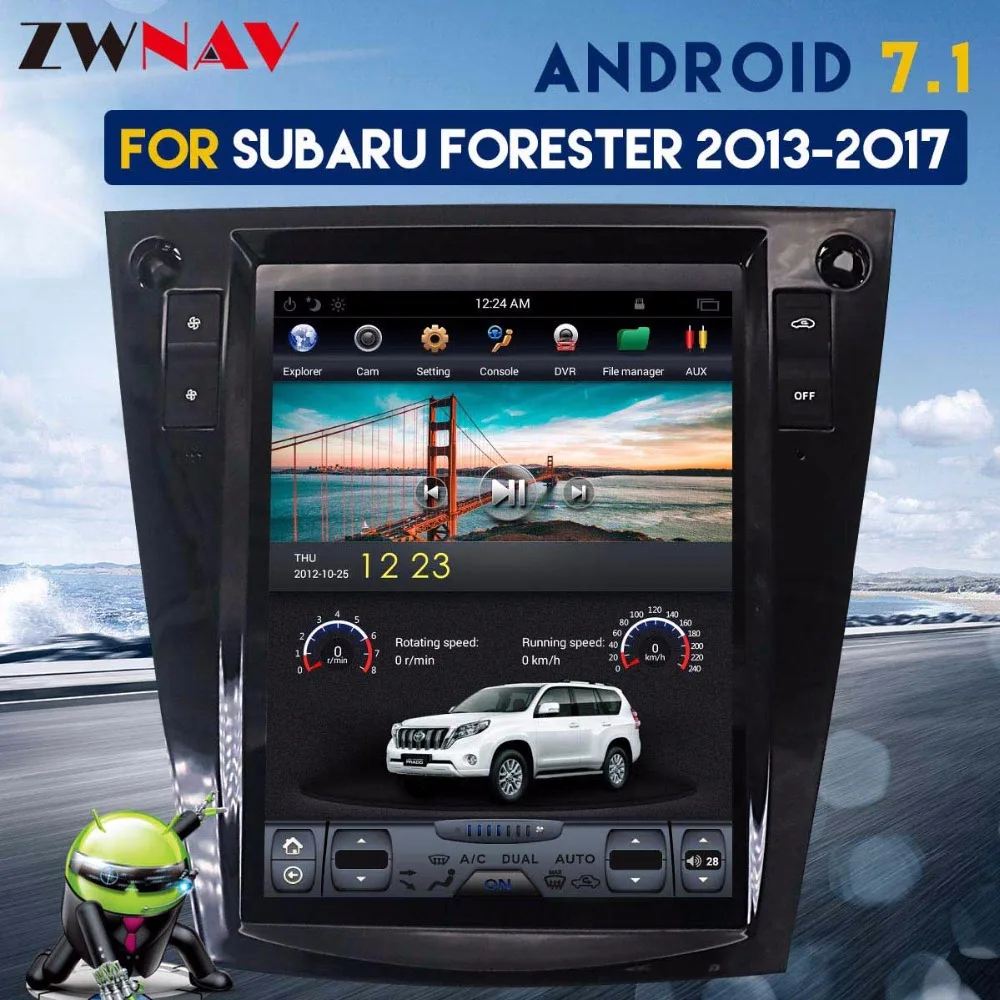 

ZWNVA Tesla IPS Screen Android 6.0 2+64GB Car GPS Navigation Radio For Subaru Forester 2013 2014 2015 2016 2017 No DVD Player