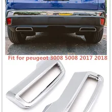 ABS хромированный внешний задний глушитель выхлопной трубы украшения отделка 2 шт. для peugeot 3008 5008 Allure