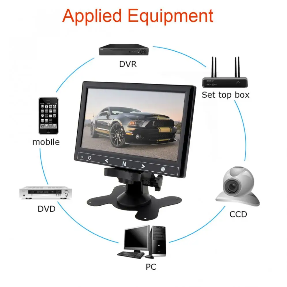 7 дюймовый HD IPS 1024*600 TFT ЖК дисплей многофункциональный автомобильный подголовник
