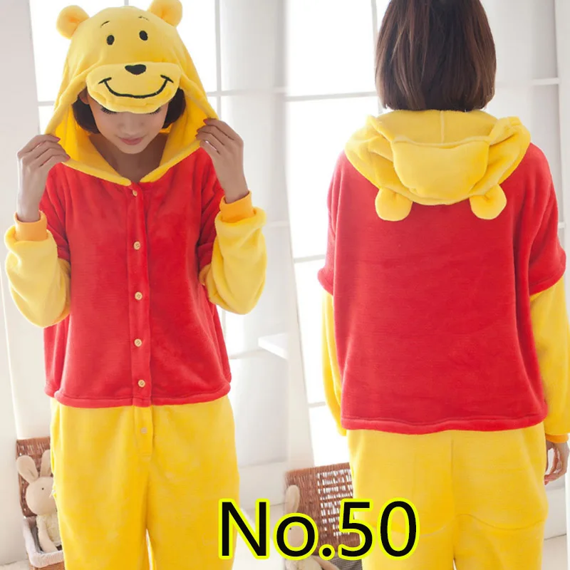 

Women Pajamas Nightgown Cartoon Sleepwear Pijama Home Adulto Clothes kigurumi Onesie Zipper Cosplay Autumn Fall