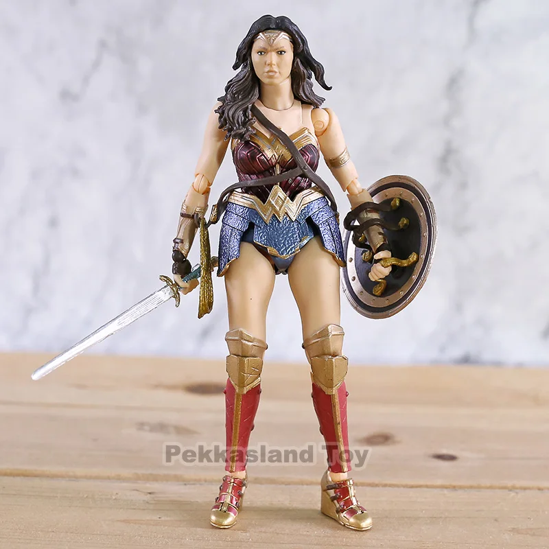 SHF DC комиксы Лига Справедливости Wonder Woman ПВХ фигурка Коллекция Модель игрушки для малышей в подарок