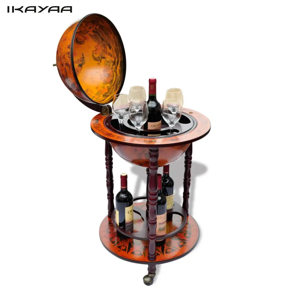 Elegant Bar Globe Bar Wine Container Wine Holder With Wheels For Bar Home Officein Storage