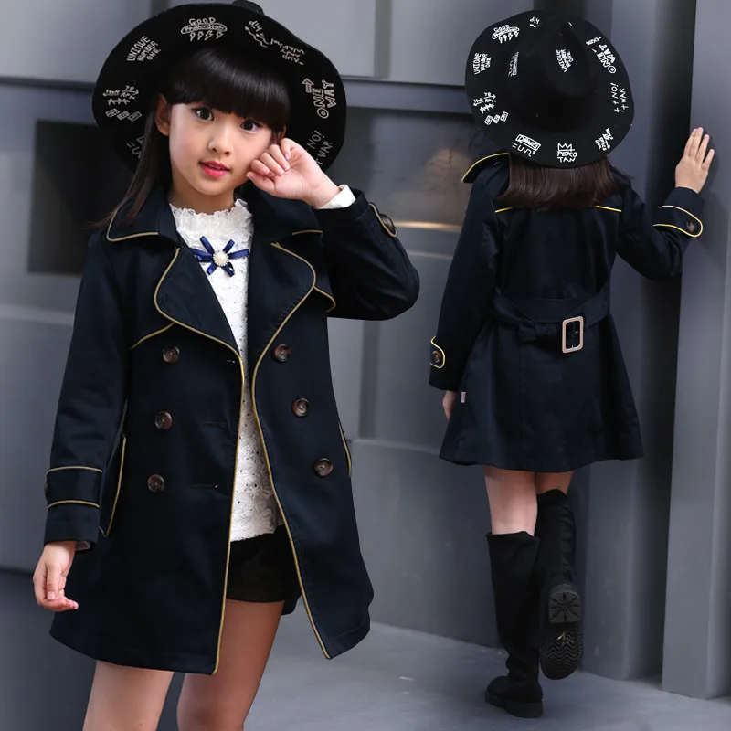 

2018 British Children Round Coat Girls Fall Fashion Coat Children Wear Windbreaker Children Coat