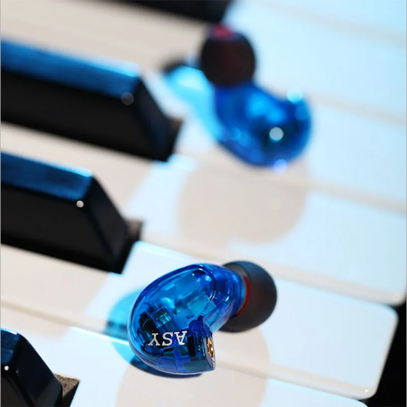 Оригинальные MDK-ESS ASY наушники-вкладыши 1DD+ 1BA гибридные наушники MMCX съемный кабель наушники HIFI DJ спортивные наушники гарнитура - Цвет: Blue