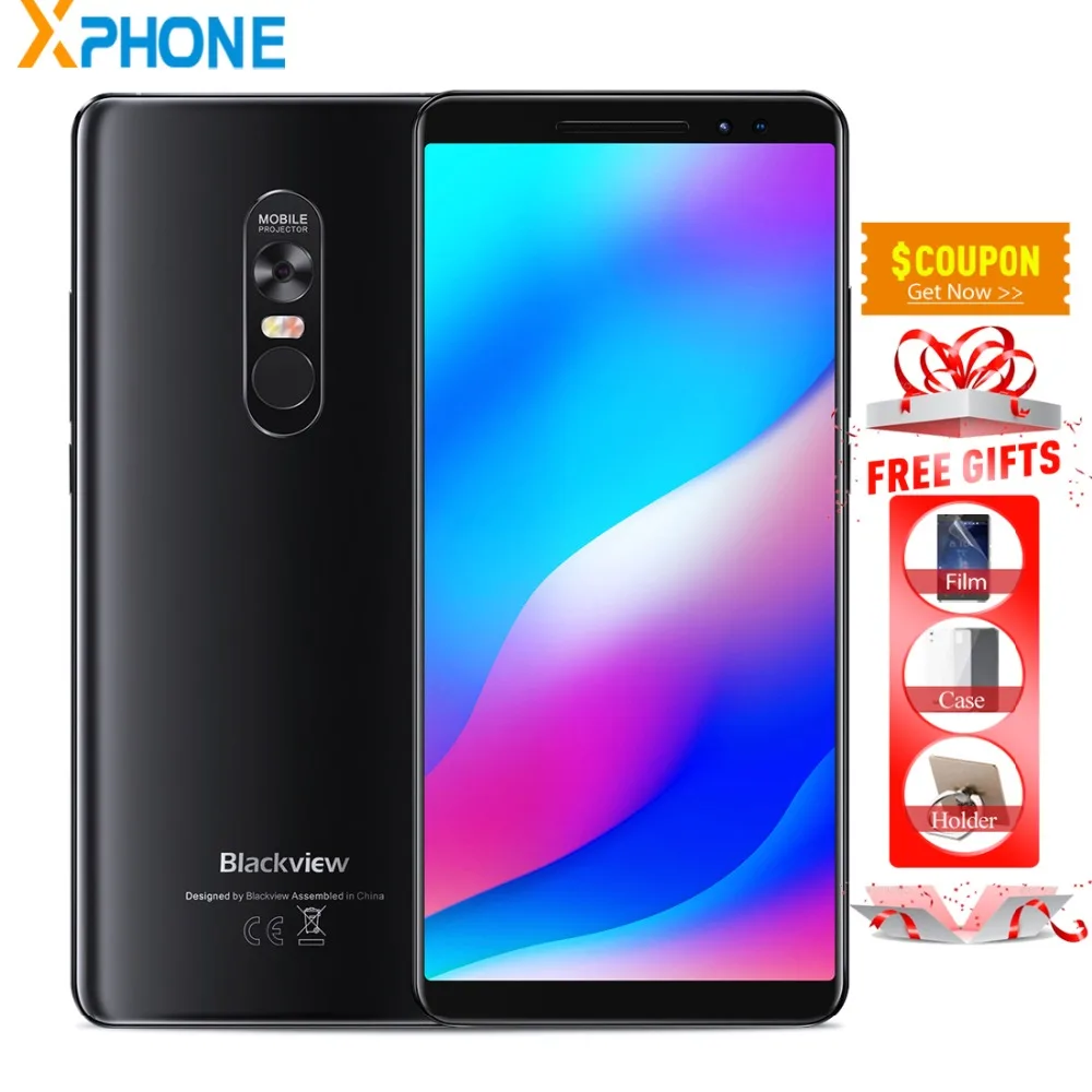 

Blackview MAX 1 Projector Phone AMOLED 4680 mAh Android 8.1 Portable Mini Projector 6GB 64GB 16MP Fingerprint ID Smartphone