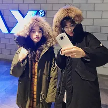 2017 Winter New Pattern Lovers Dress Parka Cotton-padded Clothes Loose Coat Warm Heavy Seta Army Cotton Overcoat
