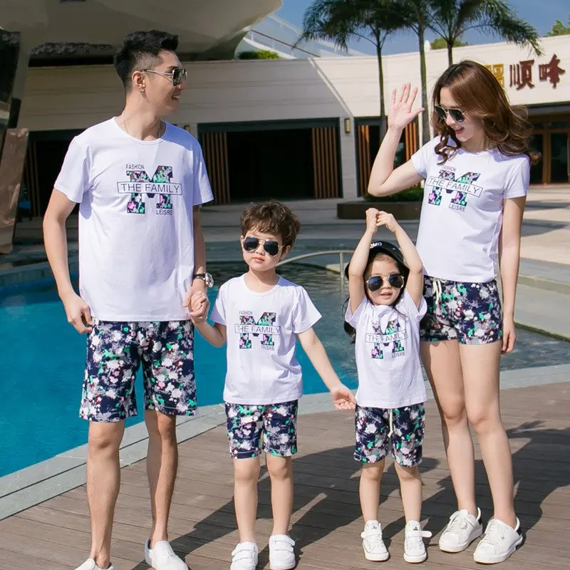 mother daughter and son matching outfits