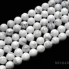 Meihan natural 6mm 8mm 10mm Howlite smooth round beads for jewerly making design fashion stone diy bracelet woman necklace ► Photo 1/2