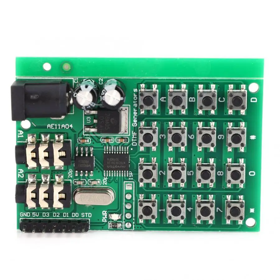 AE11A04 DTMF звуковой генератор модуль голосовой двойной кодирования передатчик доска 5~ 24VDC для MCU клавиатуры