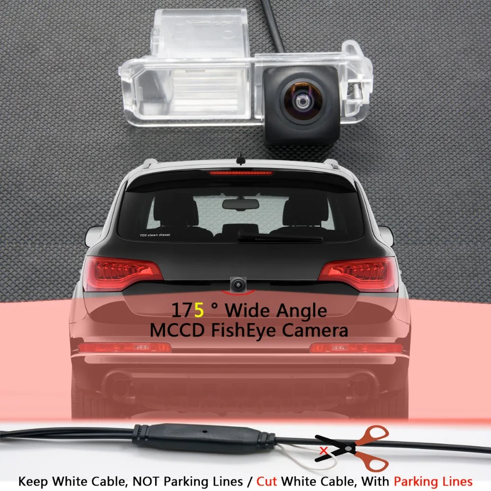 175 градусов MCCD рыбий глаз 12LED HD камера заднего вида для Volkswagen VW Golf 6 VI Polo V(6R) хэтчбек Magotan автомобильный парковочный монитор
