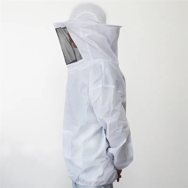 Прочный хлопковый костюм пчеловода, безопасная защита от укусов пчелы, белое платье-халат с вуалью, пчеловодство, пальто, пальто с шапочкой, инструменты