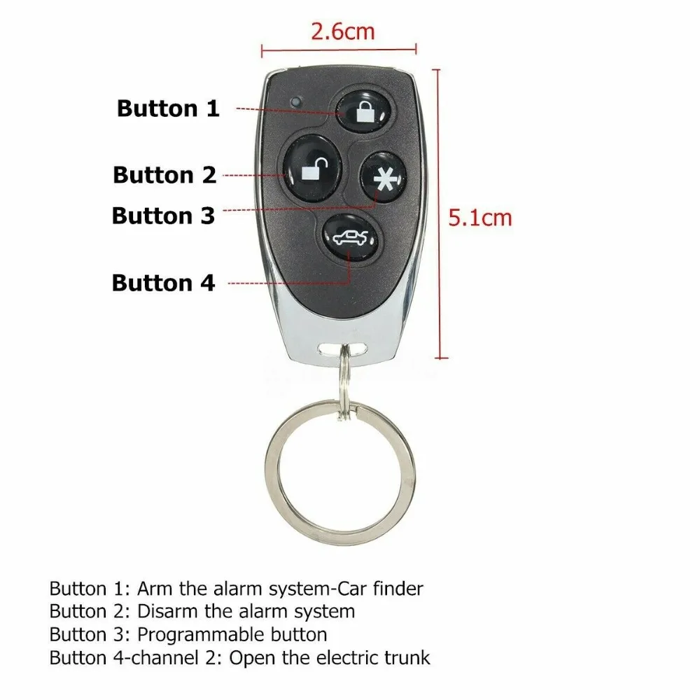 NQ700 Universal 1-Way Car Alarm Security System