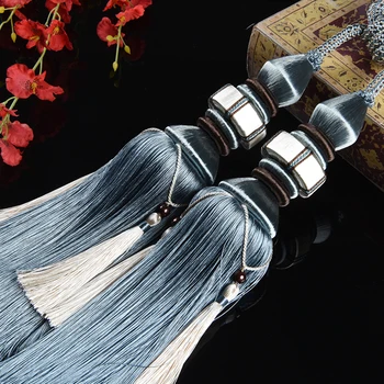 

1 Pair European High Quality Ball Pompon Curtain Hooks Hanging Straps Tying Lanyard Tassels Lob Curtain Accessories Tieback