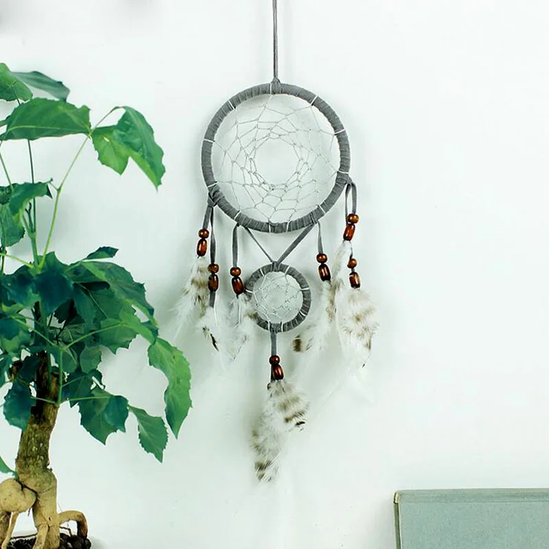 

Fashion Dream Catcher Wind Chimes Handmade Dreamcatcher Feather Pendant Car Home Hanging Ornaments Crafts Children's Gifts
