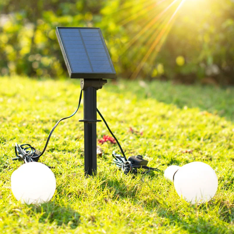 Solar Powered Bulb Dimmable 400LM 20 LEDs Outdoor Emergency Light