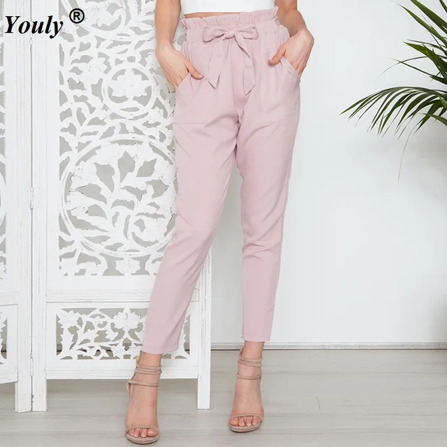 chiffon high waist harem pants