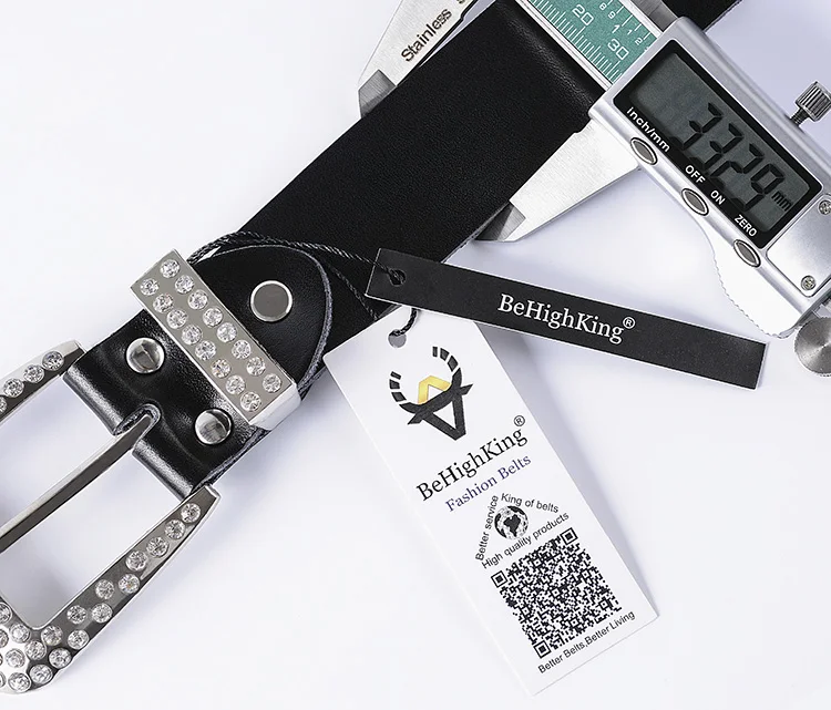 leopard print belt Fashion rhinestone genuine leather belts for women Luxury Pin buckle belt woman Quality second layer cow skin strap width 3.3 cm high waist belt for dresses