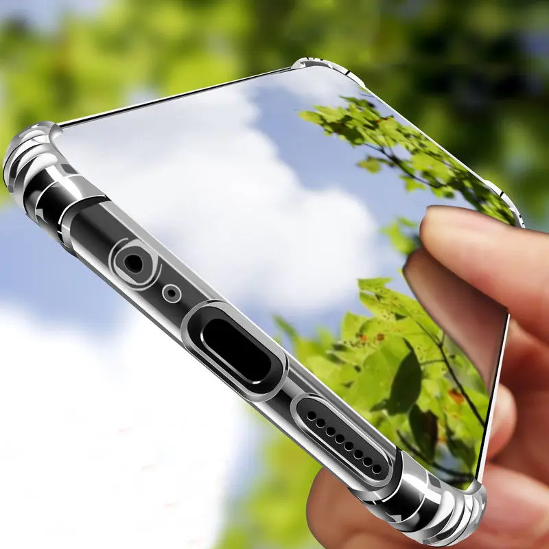 Для Xiaomi Note 7 Note7 Pro PocoPhone F1 прозрачный противоударный силиконовый тонкий