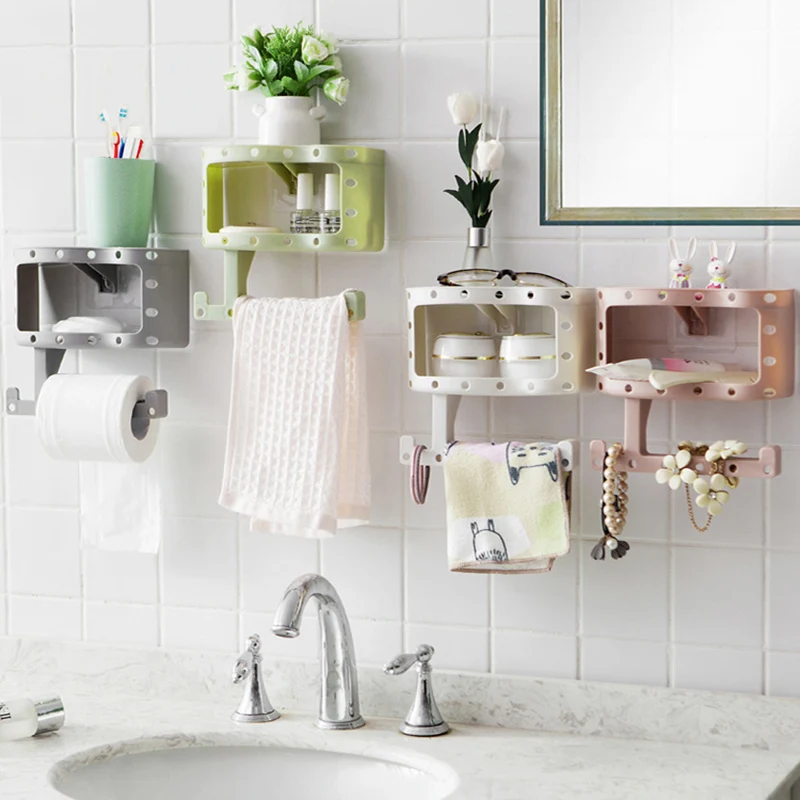 European Style Bathroom Storage Rack Bathroom Multifunctional Finishing