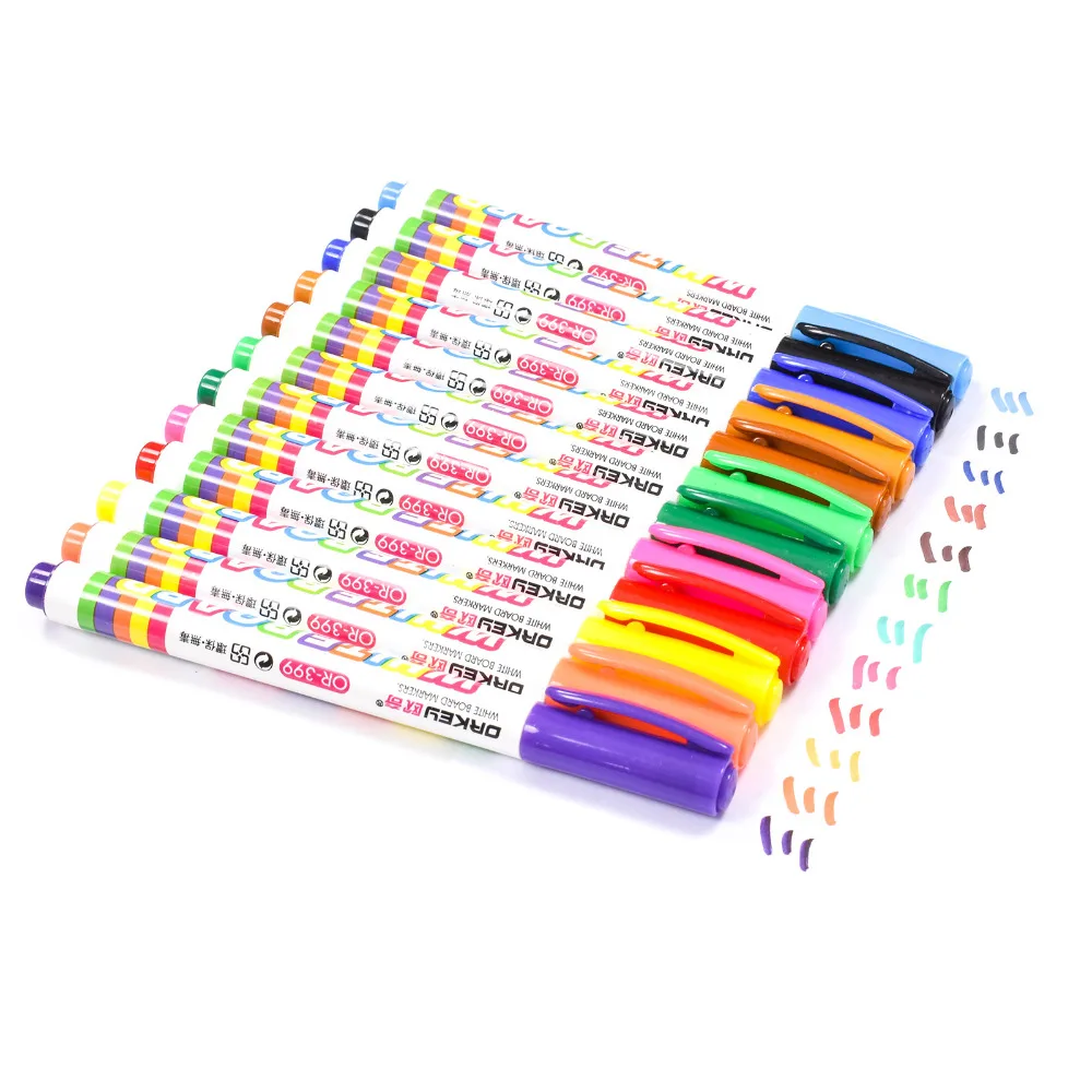 Download 12 Colors Whiteboard Markers Liquid Chalk Erasable Maker Pen Glass Ceramics Easy Erasing Art ...