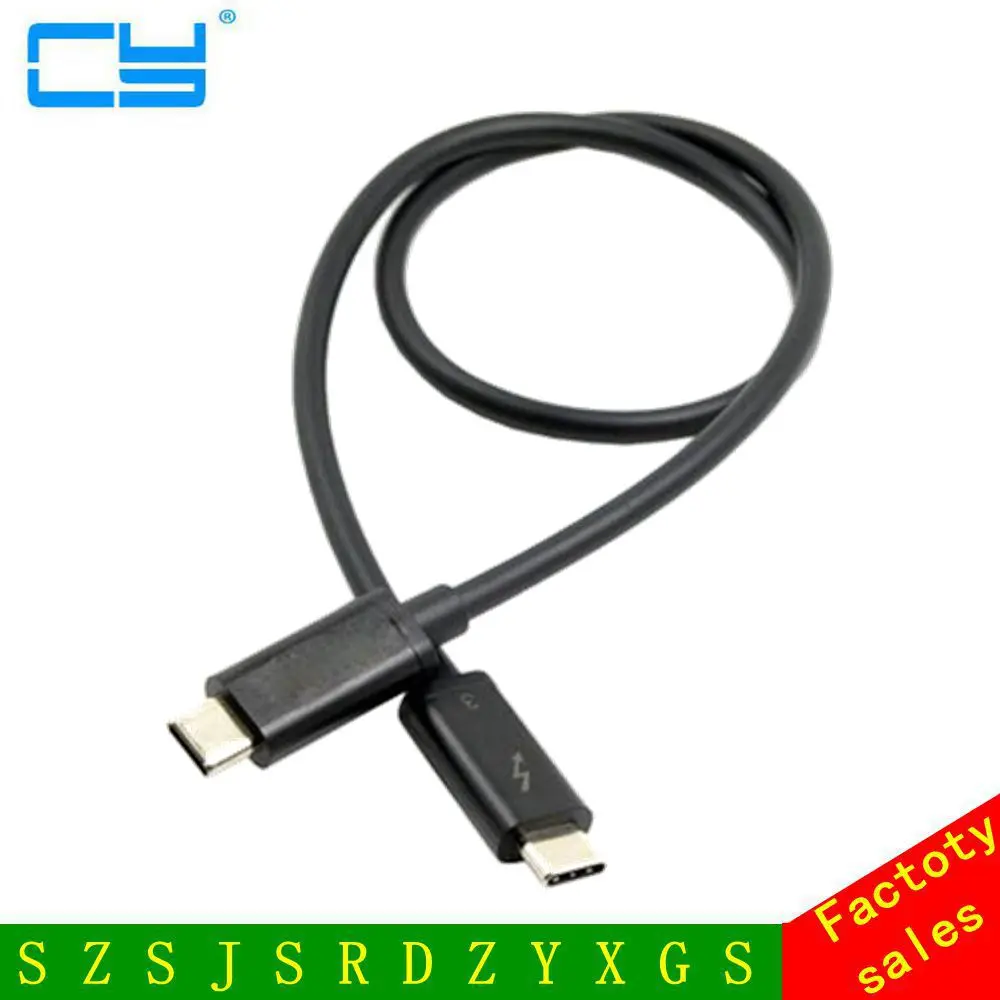 Thunderbolt 3 USB 3.1 USB C Male to Thunderbolt 3 Male 40Gbps Cable for