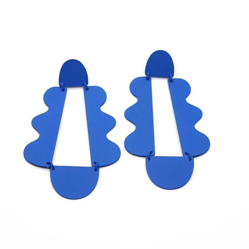 Звезда Чжао Вэй в том же абзаце преувеличенные синие серьги осенние корейские сережки-шпильки личности дикий темперамент серьги 896