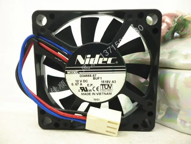 Оригинальный вентилятор Nidec 5010 0 07a 5 см 50*50*10 мм 12 В 3 провода|5cm fan|fan 5cm5010 fan |