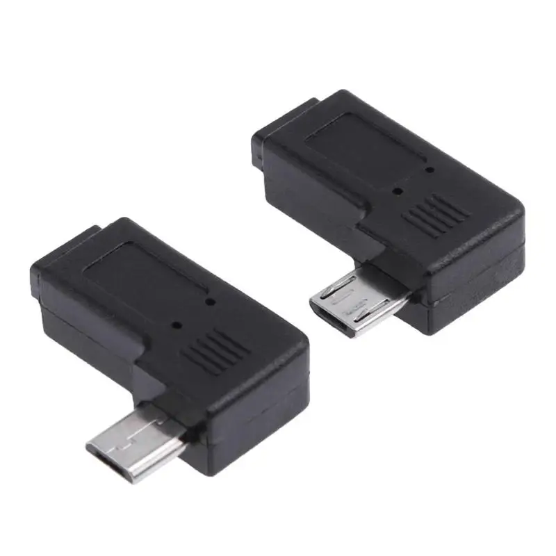 2 шт. 90 градусов переходник с Micro USB Мама на папа левая и правая версии для ПК
