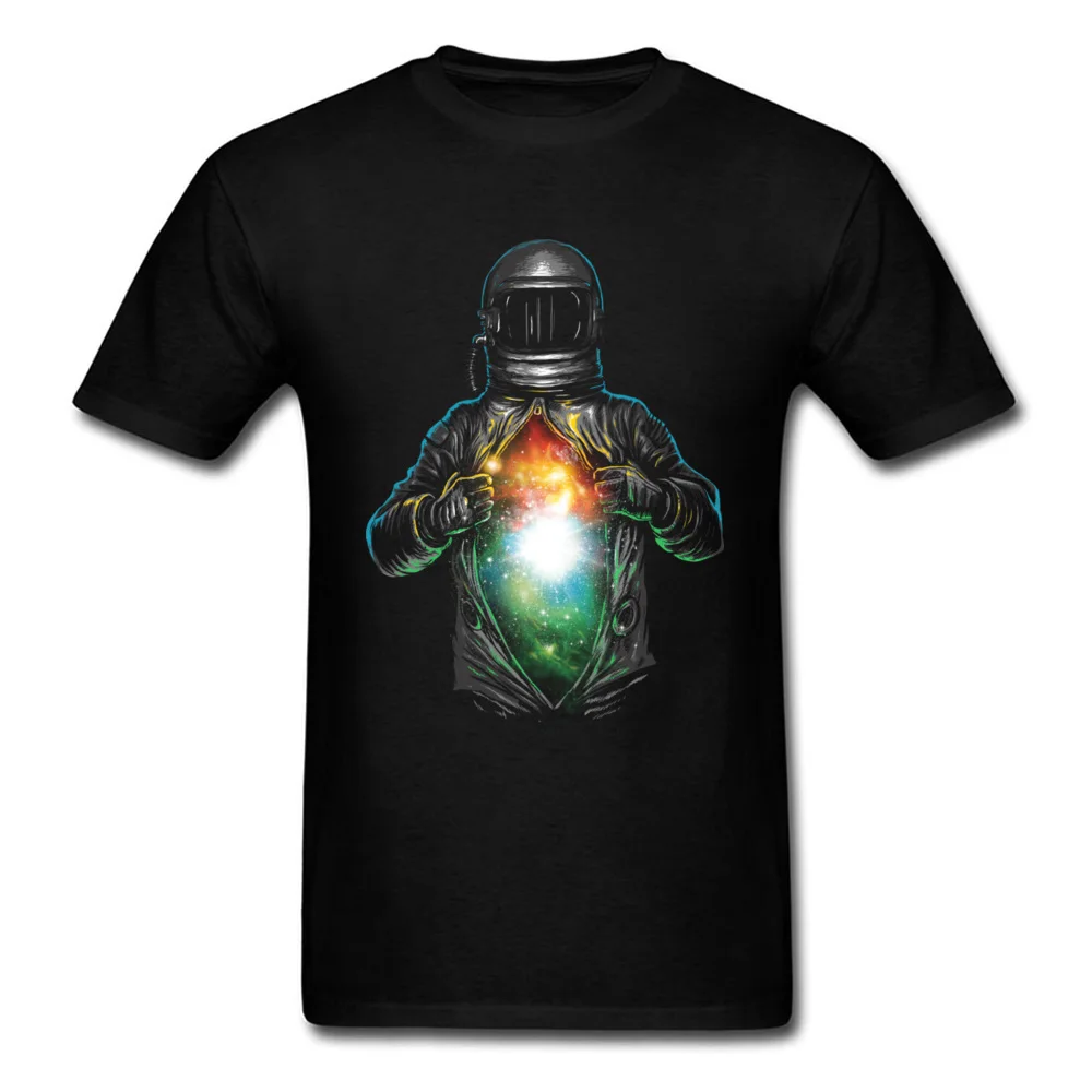 

Lasting Charm Cosmic Inside Fantastic Graphic Sports T-shirt For Men Black Streetwear Astronaut Youth Top Geek T Shirts