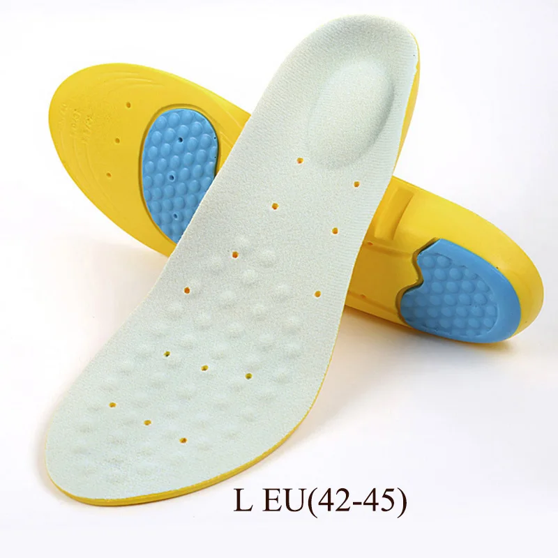 USHINE новая ортопедическая Арка пены облегчение боли обувные вкладыши стельки в спортивную обувь кроссовки стельки - Цвет: Цвет: желтый