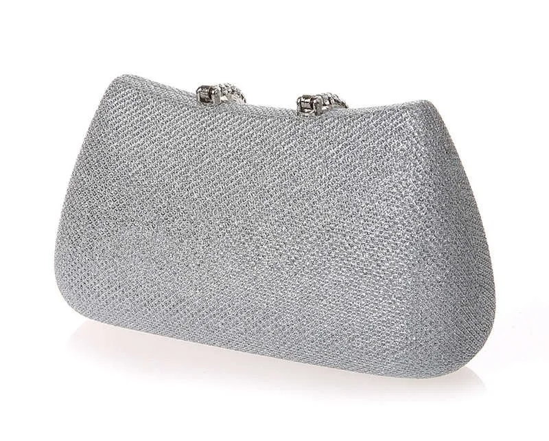 Luxy Moon Ladies Silver Evening Bags Back View