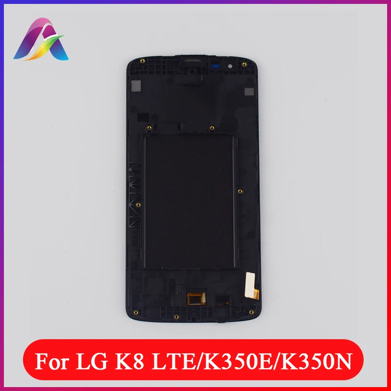 

For LG K8 LTE K350 K350N K350E K350DS 4G Touch Screen Digitizer Sensor + LCD Display Panel Monitor Moudle Assembly With Frame