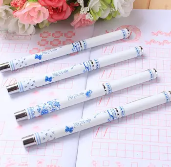 

student special pen Blue and white porcelain fountain pen. 0.38MM nib School stationery office study student gift pen