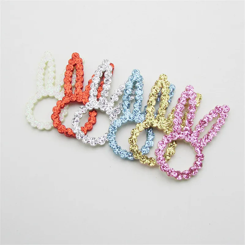 rabbit mix color 28 шт./лот 5*2,5 см kawaii с заячьими ушками/подушечки сердечки патчи горный хрусталь аппликации для ремесло одежда швейные принадлежности "сделай сам" зажим для волос, аксессуары - Цвет: rabbit mix color