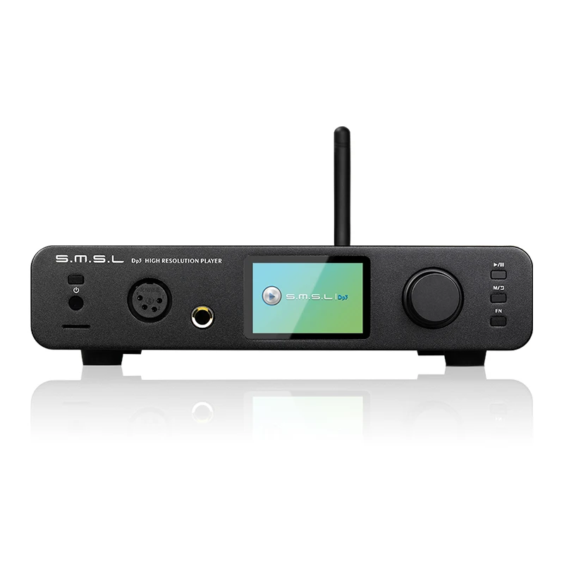 SMSL DP3 Hi-Res Digital Player ES9018Q2C DAC 32Bit/384Khz DSD 256 two-way Bluetooth/WIFI/ DLAN input USB/Coaxial/AES/RCA output smsl sanskrit pro 32bit 384khz dsd no bluetooth 4 0 usb coaxial optial dac asynchronous professional decoder dsd hard solution