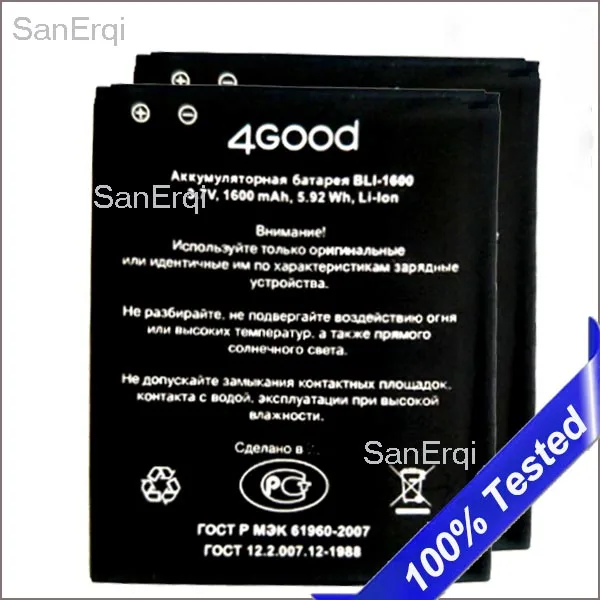 

10pcs High Quality Battery for 4Good S450m 4G TLI-1600 BLI-1600 1600mAh Battery Batterie Bateria
