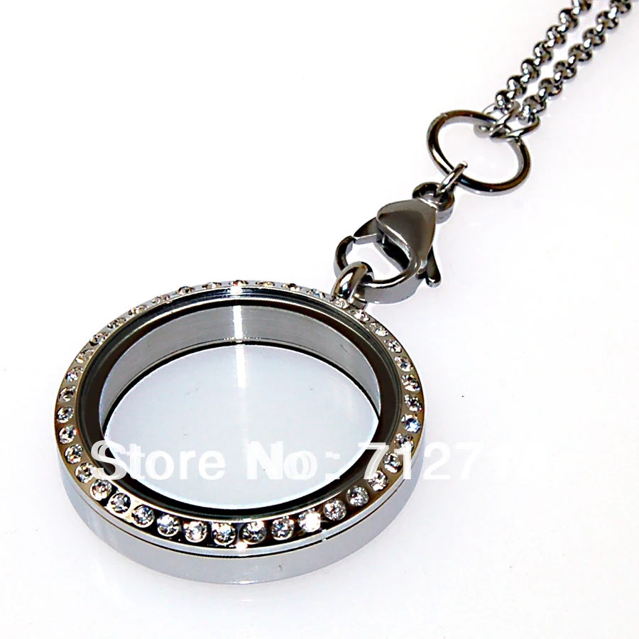 25 MM Stainless Steel Open Floating Charm Lockets Round