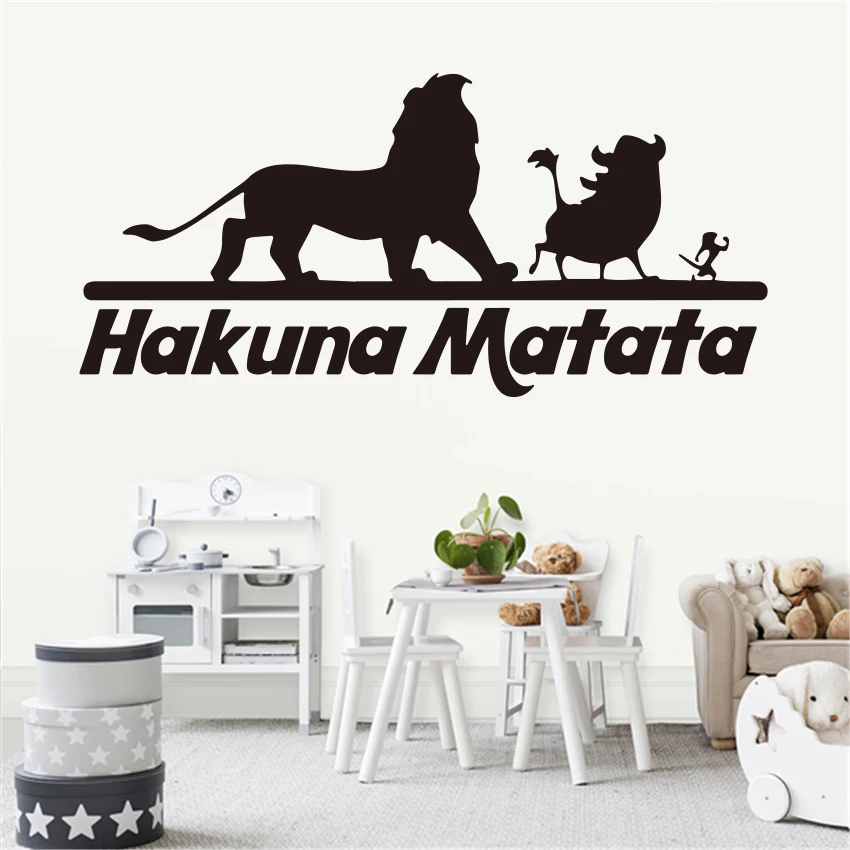 

Lion king hakuna matata boys girls Bedroom Wall Vinyl Decal Wall Stickers for kids rooms Art Decor Poster Wall Sticker #D4