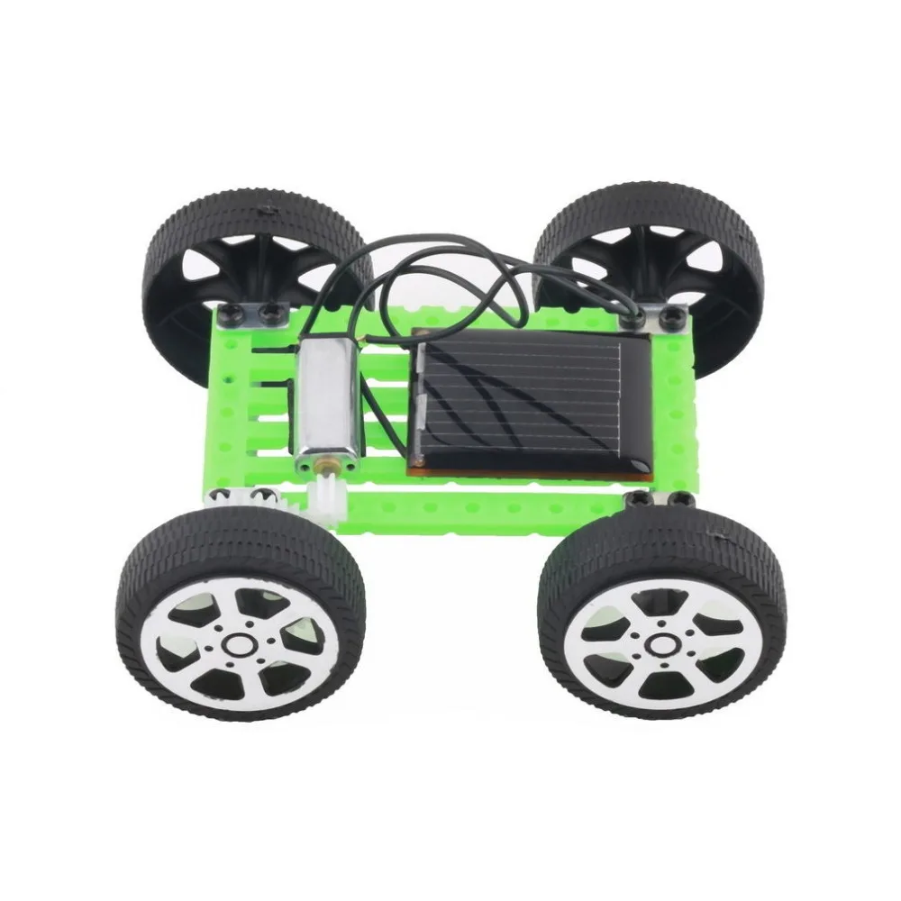 DIY солнечной игрушка автомобиль собрать солнечный автомобиль мини Солнечная энергия порошок игрушка Racer ребенок малыш солнечный автомобиль образование комплект W20 - изображение