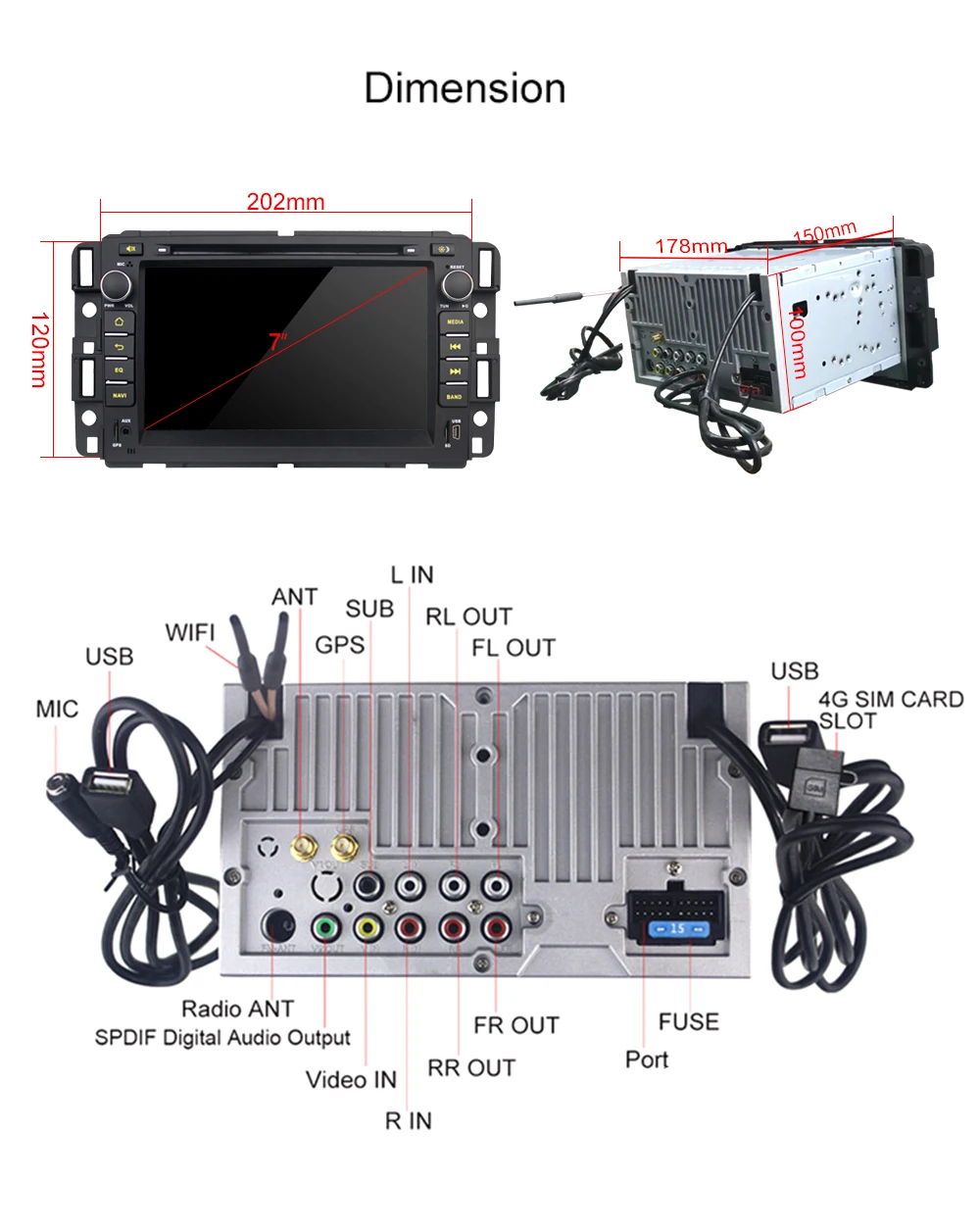 ARKRIGHT " 4+ 64 ГБ Android 8,1 Автомагнитола для Chevrolet Traverse Tahoe Suburban GMC gps навигация мультимедийный плеер 4G SIM карта