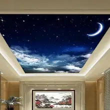 Пользовательские фото обои большой 3D стерео романтический небо потолок 3d обои потолок