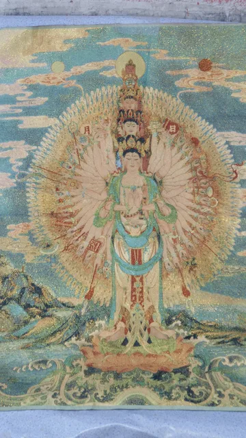 Brocade Home Decor Decoration china tibet silk embroidery tang card old brocade painting Brocade Home Decor Decoration china tibet silk embroidery tang card old brocade painting