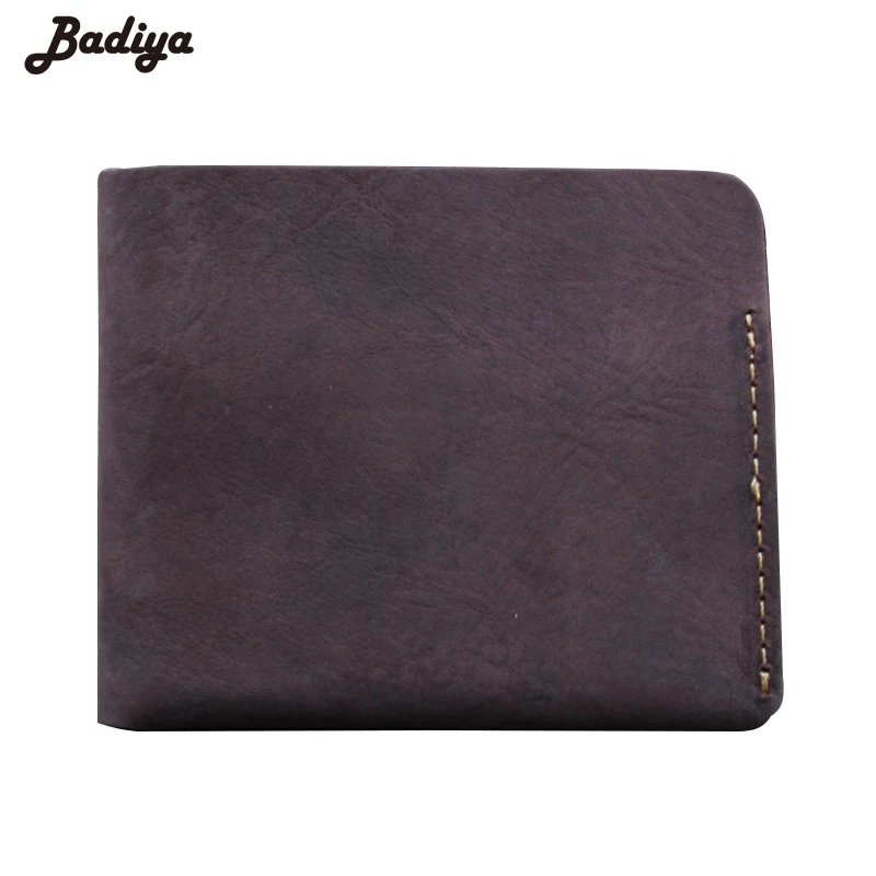

Genuine Leather Vintage Men Wallets Hot Selling Crazy Horse Card Holder Wallet Men Short Casual Bifold multi-function