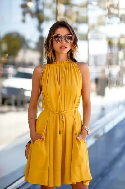 hot yellow dresses