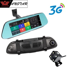 ANSTAR 3G Car Camera 7″Touch Android 5.0 GPS Car DVR Video Recorder Bluetooth WiFi Dual Lens Rearview Mirror Dash Cam Car DVRS
